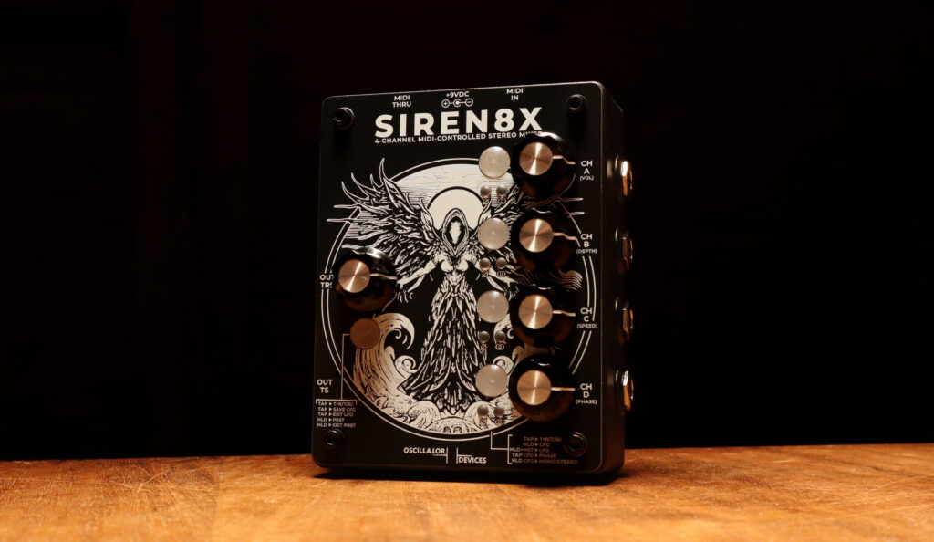 SIREN8X - 4-Channel MIDI-Controlled Stereo Mixer